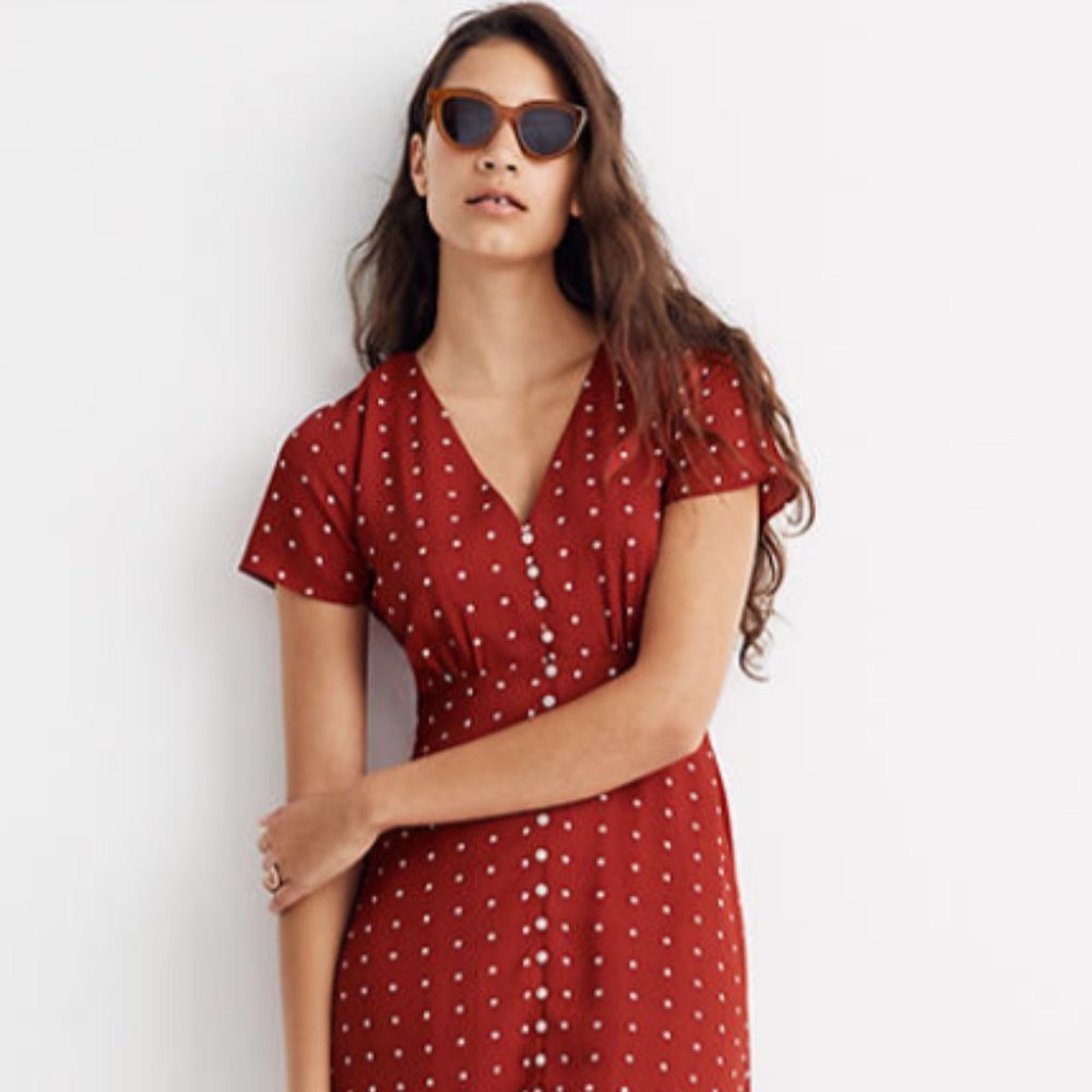 Madewell  Button-Front Swing Dress NWT Size 6